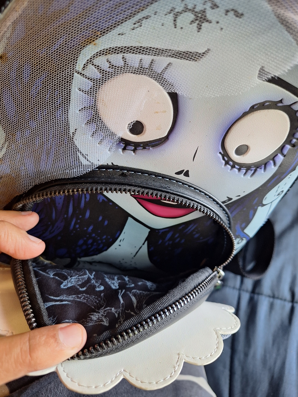 Loungefly Blue Floral Emily Bride Backpack - Picture 6 of 6